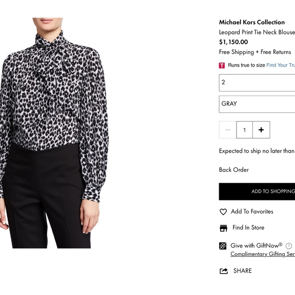 Pink Tartan Leopard Print Tie Neck Blouse Sz 0 XS - Picture 8 of 8